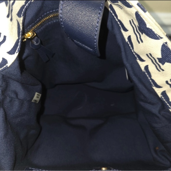 Tory Burch Navy and White Shoulder Bag - Picture 5 of 6